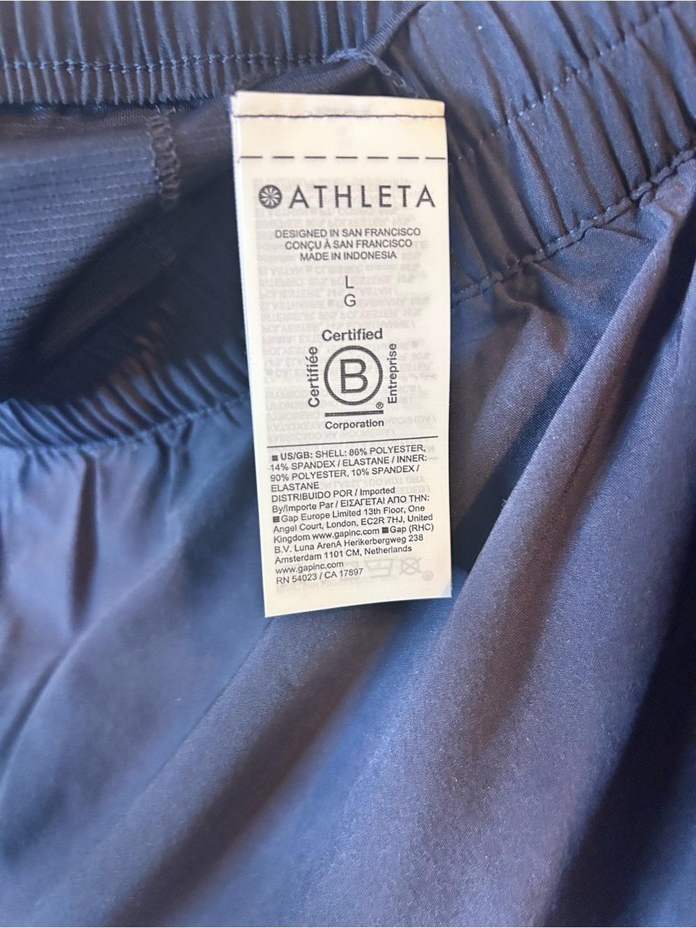 NWT ATHLETA Speedwork Mid Rise 2 1/2" Run Short- Navy - Picture 7 of 16